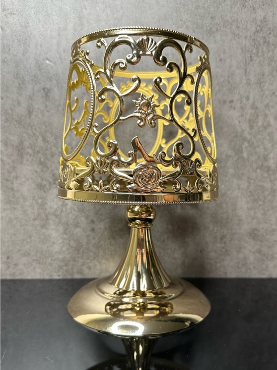 Bath & Body Works Other - Bath & Body Works Disney Princess Royal Lamp 3-Wick Candle Holder Gold Pedestal